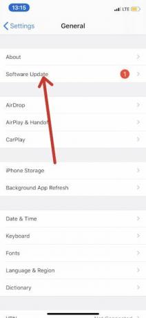 Abrir configuración de actualización de software - iPhone