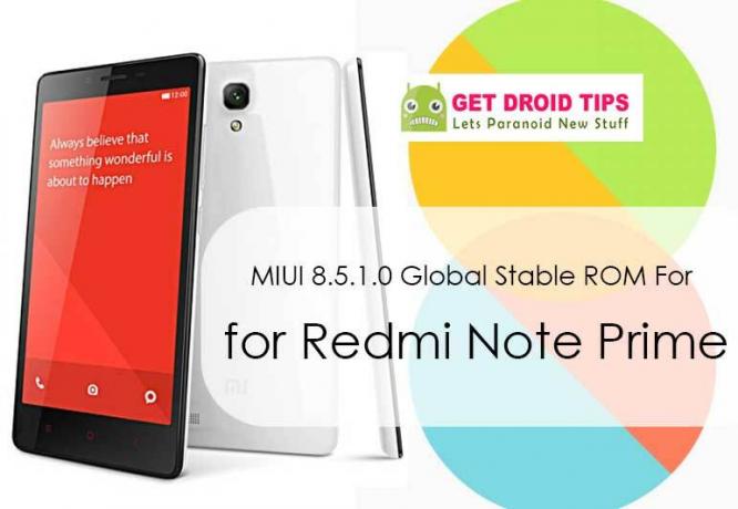 Laadige alla Redmi Note Prime'i jaoks MIUI 8.5.1.0 globaalse stabiilse ROMi installimine