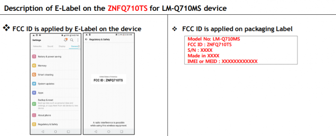 LG Q7 tanúsítás az FCC-től