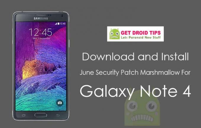 Töltse le az N9100ZHU1DQF1 júniusi biztonsági Marshmallow telepítését a Galaxy Note 4 LTE Duos programhoz