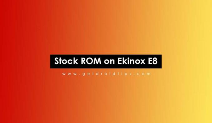 ROM stoc pe Ekinox E8