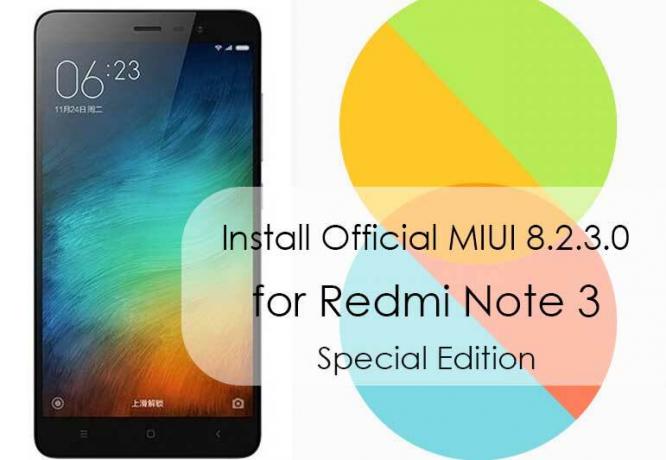 Installer MIUI 8.2.3.0 Global Stable ROM For Redmi Note 3 Special Edition