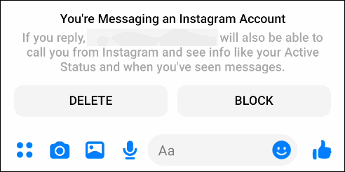 Een Facebook-vriend een bericht sturen via Instagram