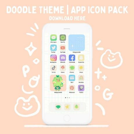 doodle téma ikona pack