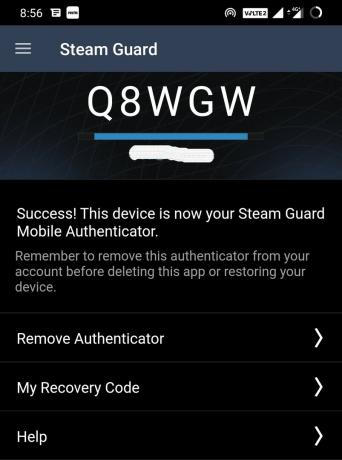 Account PUBG Configurazione di Steam guard con successo