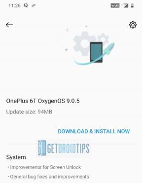 OnePlus 6T OxygenOS 9.0.5 jest wprowadzany z ulepszeniami w odblokowywaniu ekranu [Pobierz ROM]