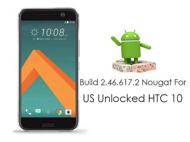 Laadige alla Install Build 2.46.617.2 Nougat USA lukustamata HTC 10 jaoks