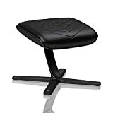 Bild von edlen Stühlen Fußstütze - PU Kunstleder - Schwarz - Praktische Einstellung - 360 ° drehbar - 57 ° neigbar - für Spielstühle & Home Office Stühle