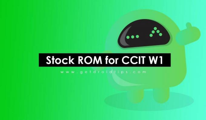 Cum se instalează stoc ROM pe CCIT W1 [Firmware Flash File]