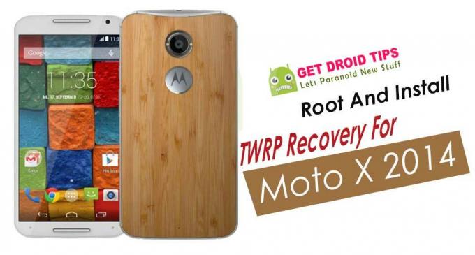 TWRP-palautuksen juurruttaminen ja asentaminen Moto X 2014: lle (victara)
