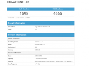 Huawei Mate 20 Lite Kirin 710 powered ilmestyi Geekbenchiin