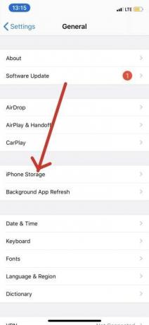 Abrir configuración de almacenamiento de iPhone - iPhone