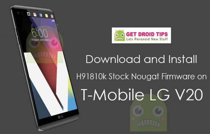 Descargar Instalar la actualización de turrón de seguridad H91810k de mayo en T-Mobile LG V20