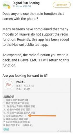 rádio huawei-emui-11-fm