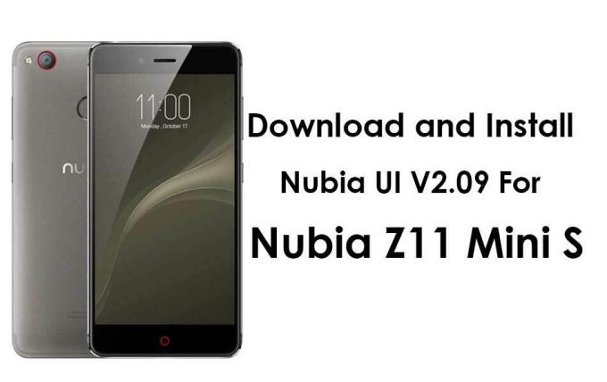 הורד והתקן את Nubia UI V2.09 עבור ZTE Nubia Z11 Mini S NX549J