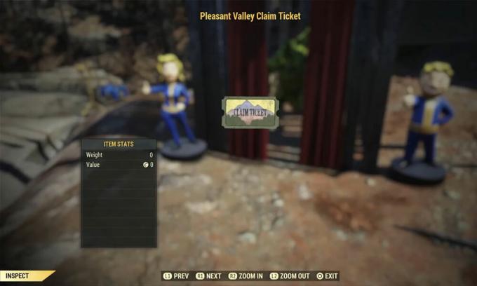 Hoe Pleasant Valley Claim Tickets inwisselen in Fallout 76