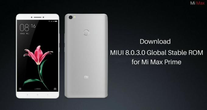 Mi Max Prime के लिए MIUI 8.0.3.0 ग्लोबल स्टेबल रॉम डाउनलोड करें