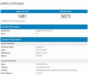 Списъкът на Oppo F9 Geekbench потвърждава слуховете