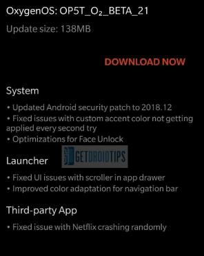 Nainstalujte si nejnovější OxygenOS Open Beta 23 a 21 pro OnePlus 5 / 5T [OTA Zip Download]