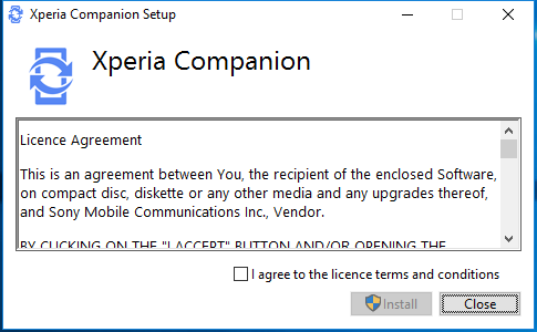 Инструмент Xperia Companion