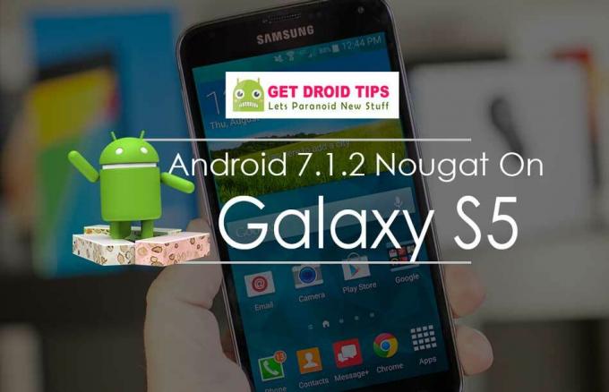 Prenesite Namesti uradni Android 7.1.2 Nougat On Galaxy S5 (ROM po meri, AICP)