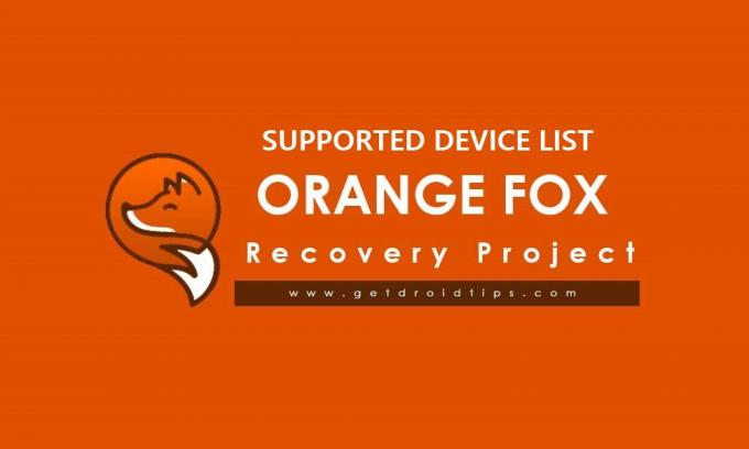 Lista de dispositivos compatibles con Orange-Fox-Recovery-Project