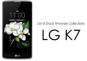 قائمة مجموعات البرامج الثابتة للأوراق المالية LG K7