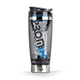 Bild von PROMiXX iX-R Elektro-Shaker-Flasche, leistungsstarker Mixer für sanfte Shakes & Supplements. Die 600-ml-Flasche ist BPA-frei, geruchs- und schmutzabweisend und enthält eine integrierte Aufbewahrung für Ergänzungsmittel. (Silber)