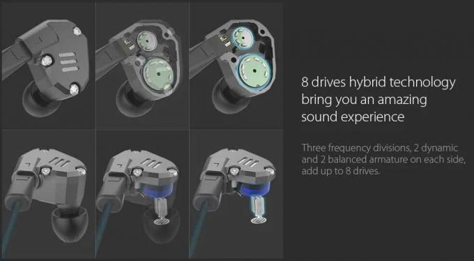 Kúpte si hybridné Hi-Fi slúchadlá do uší KZ ZS6 na mieru za najlepšiu cenu na Gearbest