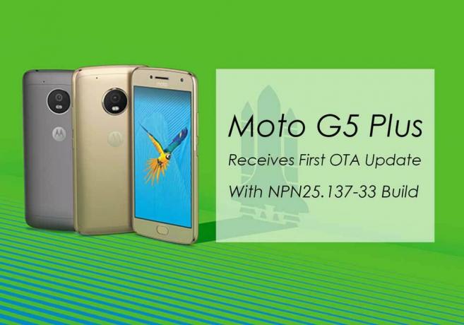 يتلقى Moto G5 Plus تحديث OTA الأول مع بنية NPN25.137-33