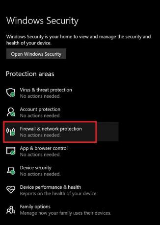 Windows güvenlik duvarı ve ağ koruması
