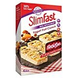 „SlimFast“ labai baltymų patiekalų pakeitimo baro, jogurto vaisių traškučio, 16 porcijų, 4 dėžučių pakuotės vaizdas