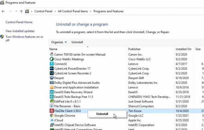 Programma's eenvoudig verwijderen op Windows 10
