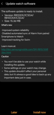R810XXU1CSG4: Posodobitev ure Samsung Galaxy Watch izboljša izboljšanje sledenja plavanju, sinhronizacija alarma onemogoči