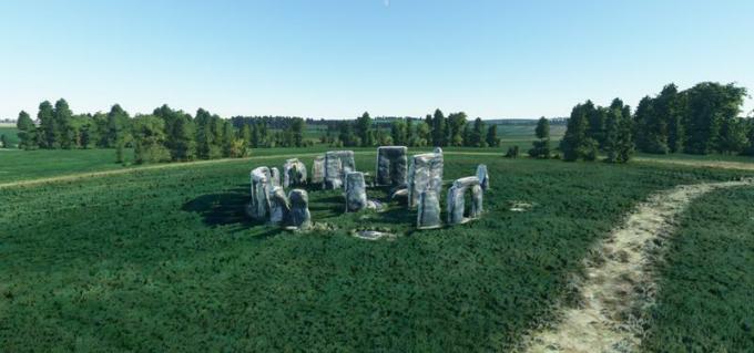 simulador de vuelo de stonehenge