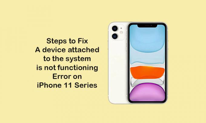 Fix 'En enhed tilsluttet systemet fungerer ikke' fejl på iPhone 11/11 Pro