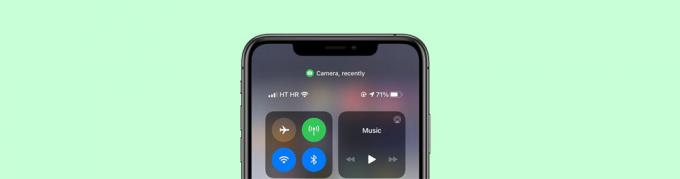 Zielona kropka oznacza w iOS 14