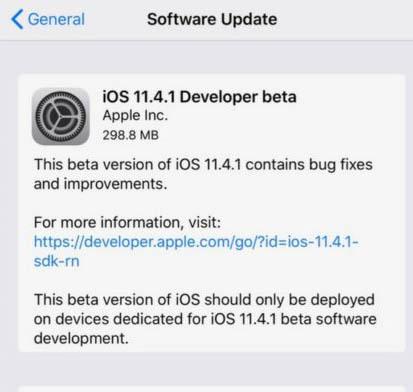 Töltse le az iOS 11.4.1 Beta 1 verziót