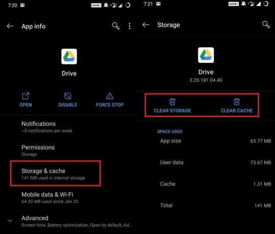 إصلاح عدم وجود نسخ احتياطي لجهات الاتصال عن طريق مسح ذاكرة التخزين المؤقت لـ Google Drive