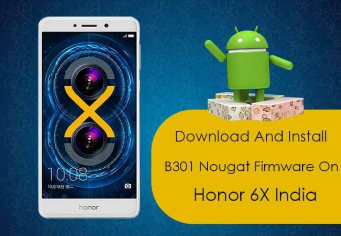 Download og installer B301 Nougat Firmware On Honor 6X Indien