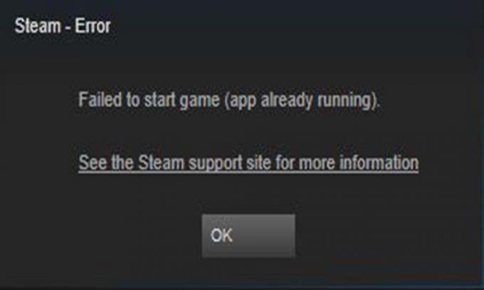 Solucionar el error de inicio de Steam: no se pudo iniciar el juego (la aplicación ya se está ejecutando)