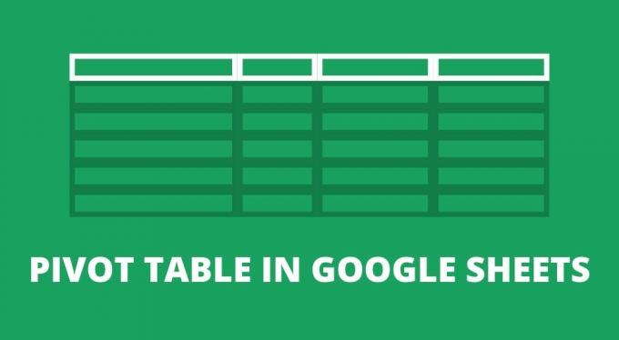 Pivot-Tabelle in Google Sheets