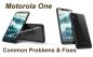 Vanlige problemer og rettelser for Motorola One