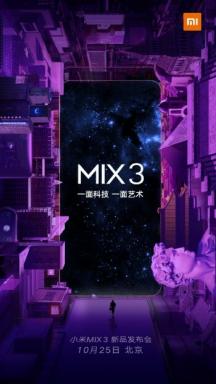 XIaomi Mi Mix 3 se vuelve oficial el 25 de octubre