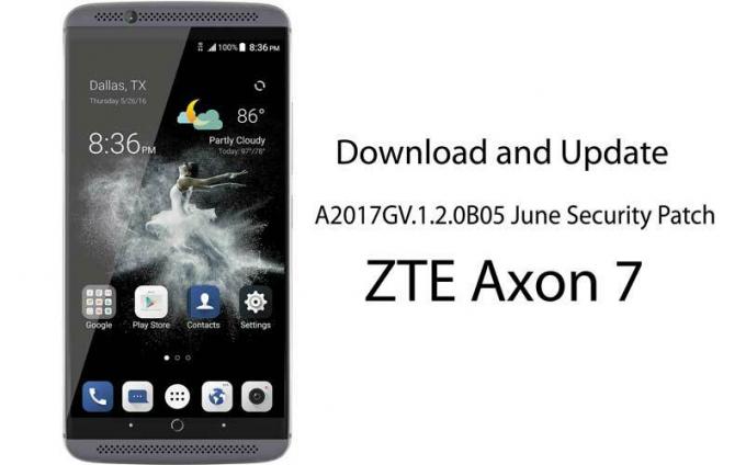 डाउनलोड अपडेट A2017GV.1.2.0B05 जून सुरक्षा पैच ZTE Axon 7 (A2017G) 7.1.1 टॉउन