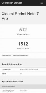 Redmi Note 7 Pro Android 11 verschijnt op de Geekbench Score-website