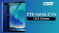 Загрузите последние версии USB-драйверов ZTE nubia Z17s и ADB Fastboot Tool