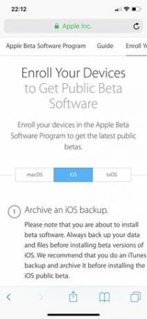 قم بتثبيت iOS 12 Public Beta