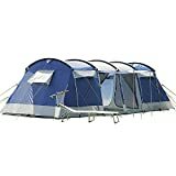 תמונה של סקנדיקה מונטנה 8-10 אוהל מנהרות משפחתי / אדם עם חופת שמש, 200 ס"מ גובה שיא, עמודת מים 5000 מ"מ, 2-4 בקתות שינה (כחול 8 מקום)