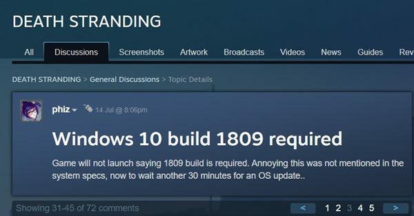This game requires windows 10 or later. Death Stranding Steam Deck настройка. Fix Error Death Stranding requires Windows 10 Version 1809 or later. Игра не запускается на Windows 10 версии 1809.
